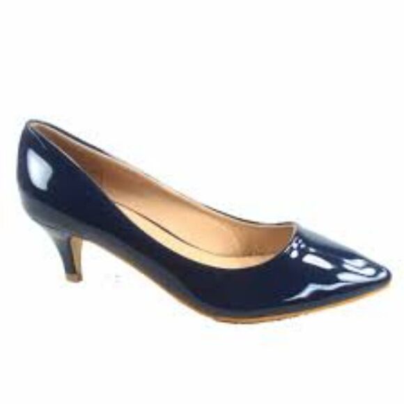 FOREVER ABUREE-16 PATENT LOW HEEL POINTED TOE DRESS HEEL WOMEN"S SHOE - Picture 2 of 13